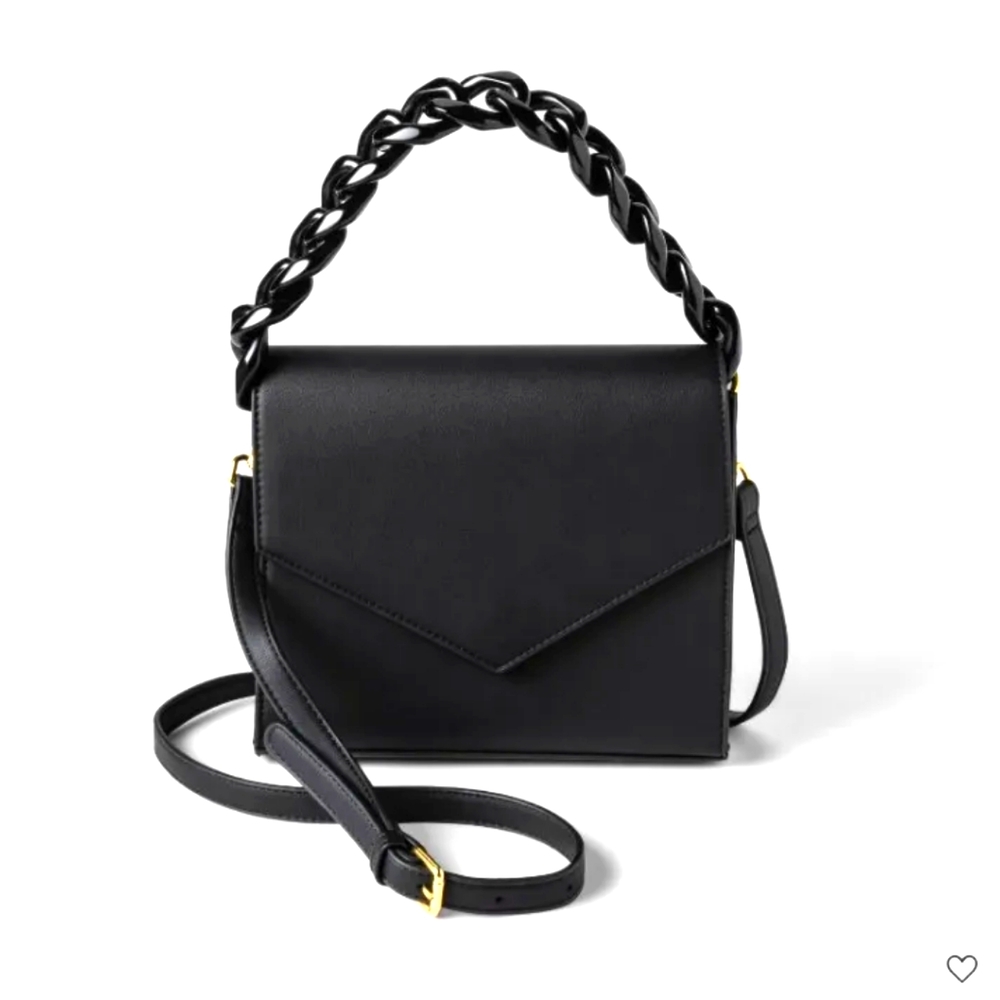 Structured Bucket Bag with Chain Handle NEW